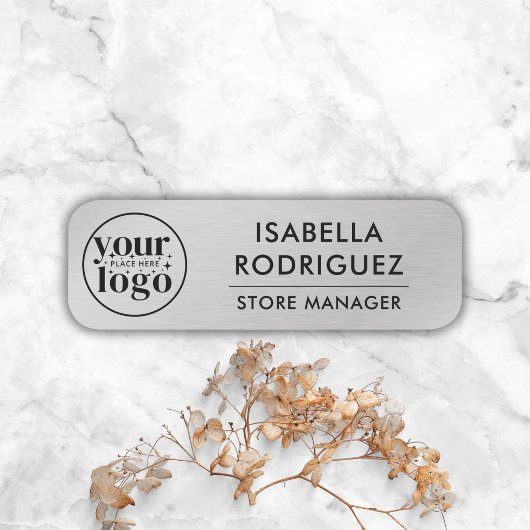 Aangepaste Logo Medewerker Magnetische Pin Faux Si Naamplaatje