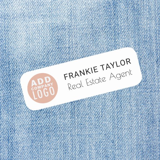 Aangepaste Logo Medewerker Magnetische Realtor Naamplaatje