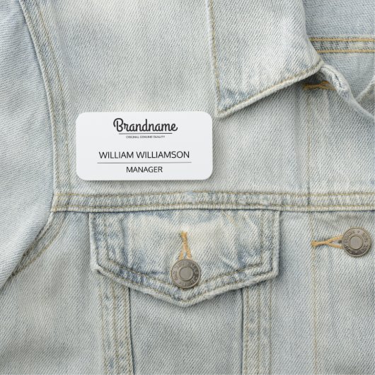 Aangepaste Logo-medewerker Naamplaatje (In situ)