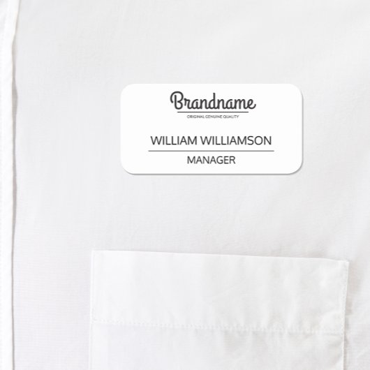 Aangepaste Logo-medewerker Naamplaatje