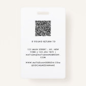 Aangepaste Logo Medewerker QR-code Gepersonaliseer Badge (Achterkant)