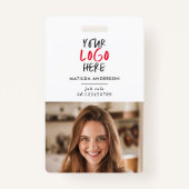 Aangepaste Logo Medewerker QR-code Gepersonaliseer Badge (Voorkant)