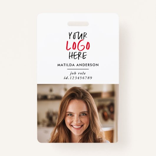 Aangepaste Logo Medewerker QR-code Gepersonaliseer Badge (Voorkant)