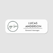 Aangepaste Logo MedewerkerMagnetische Veiligheid P Naamplaatje (Voorkant)