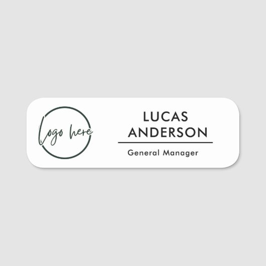 Aangepaste Logo MedewerkerMagnetische Veiligheid P Naamplaatje (Voorkant)