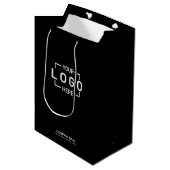 Aangepaste Logo Medium Cadeauzakje (Voorkant Gekanteld)