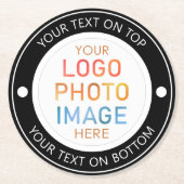 Aangepaste Logo Merk Kleuren Promotie Ronde Kartonnen Onderzetter (Voorkant)