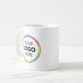 Aangepaste logo merk koffiemok | Zakelijke merchan (Voorkant links)