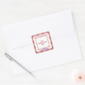 Aangepaste Logo Merry Christmas Business Marketing Vierkante Sticker (Envelop)