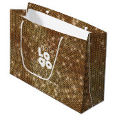 Aangepaste Logo-messenkooptas met reservebasis voo Groot Cadeauzakje (Voorkant Gekanteld)