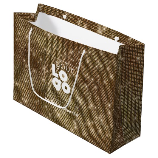 Aangepaste Logo-messenkooptas met reservebasis voo Groot Cadeauzakje (Voorkant Gekanteld)