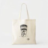 Aangepaste Logo met handtekening Letterkoffie: lev Tote Bag (Voorkant)