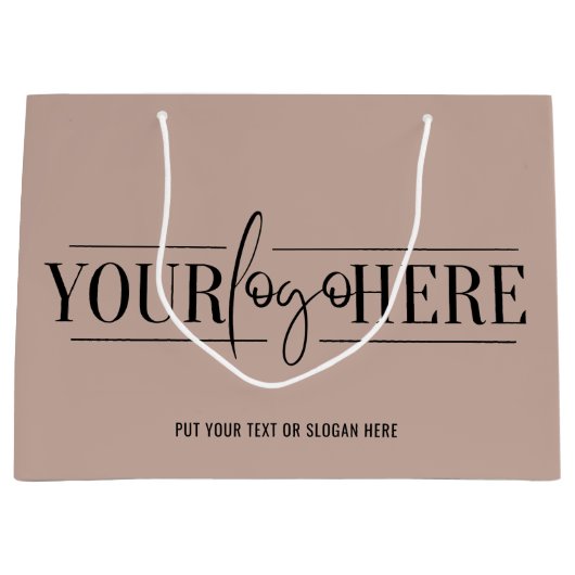 Aangepaste Logo met QR-code en website Groot Cadeauzakje (Voorkant)