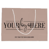 Aangepaste Logo met QR-code en website Groot Cadeauzakje (Achterkant)