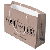 Aangepaste Logo met QR-code en website Groot Cadeauzakje (Achterkant Gekanteld)