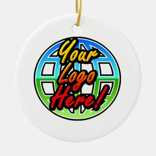 Aangepaste Logo met speciale aandacht voor bedrijv Keramisch Ornament (Voorkant)