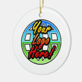 Aangepaste Logo met speciale aandacht voor bedrijv Keramisch Ornament (Links)