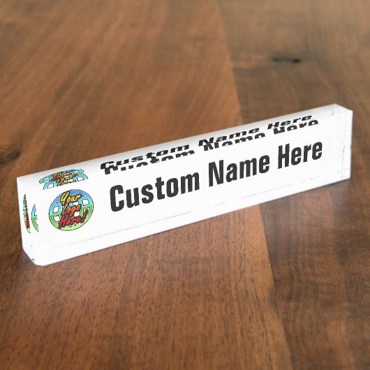 Aangepaste Logo met speciale aandacht voor bedrijv Naambordje (Zijkant)