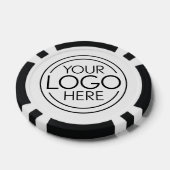 Aangepaste Logo met witte achtergrond - Modern min Poker Chips (Enkel)