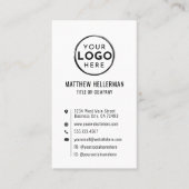 Aangepaste Logo Minimal Modern Vertical Visitekaartje (Voorkant)