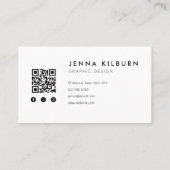 Aangepaste Logo Minimal Visitekaartje (Achterkant)