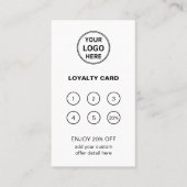 Aangepaste Logo Minimal White Corporate Business Klantenkaartje (Voorkant)