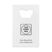 Aangepaste Logo | Minimale moderne corporate brand Creditkaart Flessenopener (Achterkant)