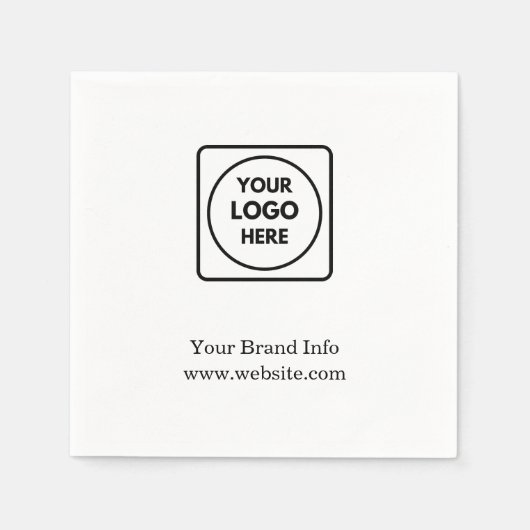 Aangepaste Logo | Minimale moderne corporate brand Servet (Voorkant)