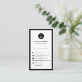 Aangepaste Logo minimale moderne sociale mediaconc Visitekaartje (Staand voorkant)