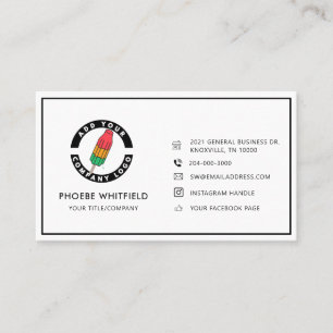 Aangepaste Logo minimalist met pictogrammen voor s Visitekaartje