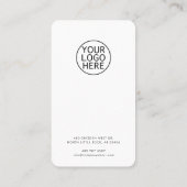 Aangepaste Logo Minimalist Simple Visitekaartje (Achterkant)