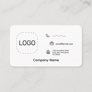 Aangepaste Logo-minimalist Visitekaartje