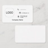 Aangepaste Logo-minimalist Visitekaartje (Voorkant / Achterkant)