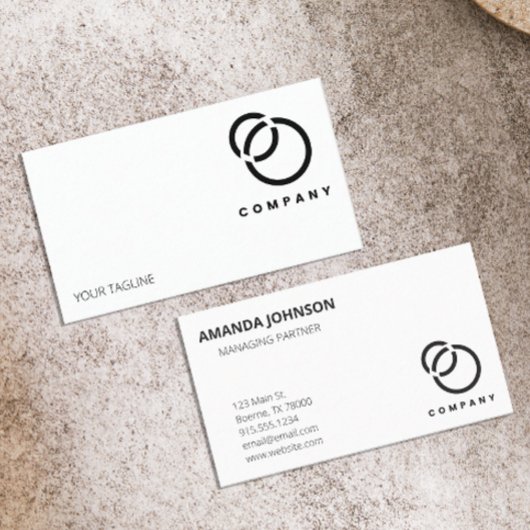 Aangepaste Logo minimalistisch Visitekaartje