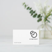 Aangepaste Logo minimalistisch Visitekaartje (Staand voorkant)