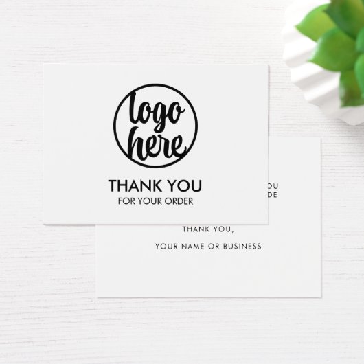 Aangepaste Logo minimalistische bedrijfsdank Visitekaartje (Bureau)