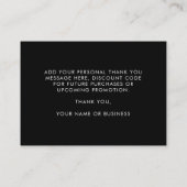 Aangepaste Logo minimalistische bedrijfsdank Visitekaartje (Achterkant)