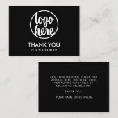 Aangepaste Logo minimalistische bedrijfsdank Visitekaartje (Voorkant / Achterkant)