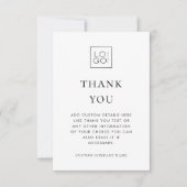 Aangepaste Logo Minimalistische Bedrijfsondernemin Bedankkaart (Voorkant)