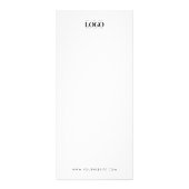 Aangepaste Logo minimalistische lijst met prijzen  Reclamekaart (Achterkant)