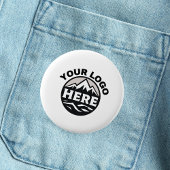 Aangepaste Logo Minimalistische Moderne Bedrijf Ronde Button 5,7 Cm