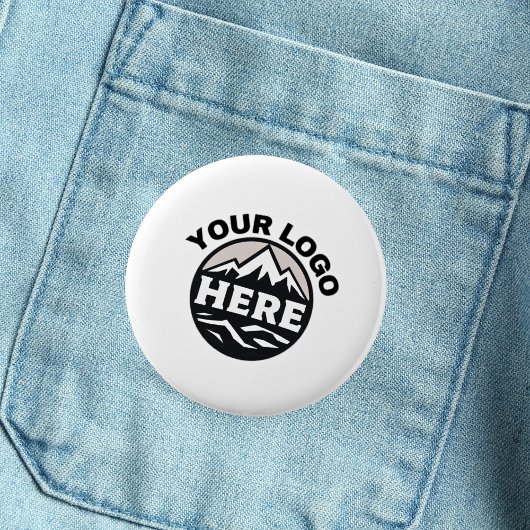Aangepaste Logo Minimalistische Moderne Bedrijf Ronde Button 5,7 Cm