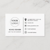 Aangepaste Logo minimalistische moderne pictogramm Visitekaartje (Voorkant)