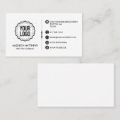 Aangepaste Logo minimalistische moderne pictogramm Visitekaartje (Voorkant / Achterkant)