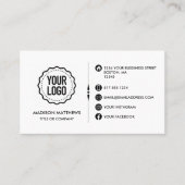 Aangepaste Logo minimalistische moderne pictogramm Visitekaartje (Voorkant)