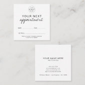 Aangepaste Logo Minimalistische moderne zakelijke  Afsprakenkaartje (Voorkant / Achterkant)