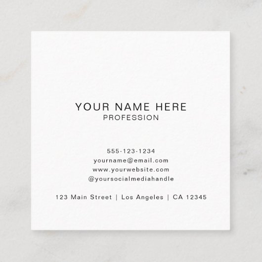 Aangepaste Logo Minimalistische moderne zakelijke  Afsprakenkaartje (Achterkant)