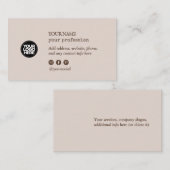 Aangepaste Logo minimalistische pictogrammen voor  Visitekaartje (Voorkant / Achterkant)