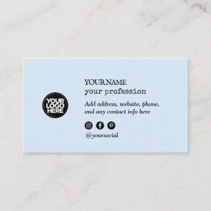Aangepaste Logo minimalistische pictogrammen voor Visitekaartje