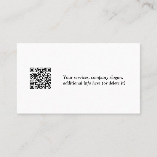 Aangepaste Logo minimalistische pictogrammen voor  Visitekaartje (Achterkant)